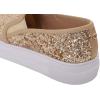 image:imageFEVERSOLE Womens Fashion SlipOn Sneaker Loafers Gold 6 M US Bound with No Show Socks Women Ankle Low Cut Thin Socks 3 Colors 6 Pairs