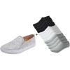 image:imageFEVERSOLE Womens Fashion SlipOn Sneaker Loafers Ice Silver Size 6 M US Boundle with No Show Socks Women Ankle Low Cut Thin No Slip Invisible Liner Socks 3 Color 6 Pairs