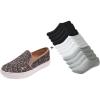 image:imageFEVERSOLE Womens Fashion SlipOn Sneaker Loafers LT Brown Size 75 M US Boundle with No Show Socks Women Ankle Low Cut Thin No Slip Invisible Liner Socks 3 Colors 6 Pairs