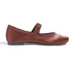 image:imageFEVERSOLE Womens Soft Cushion Extra Padded Comfort Round Toe Mary Jane Metal Buckle Fashion Ballet Flats Walking ShoesBrown Satin Mary Jane