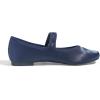 image:imageFEVERSOLE Womens Soft Cushion Extra Padded Comfort Round Toe Mary Jane Metal Buckle Fashion Ballet Flats Walking ShoesNavy Satin Mary Jane