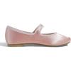 image:imageFEVERSOLE Womens Soft Cushion Extra Padded Comfort Round Toe Mary Jane Metal Buckle Fashion Ballet Flats Walking ShoesPink Satin Mary Jane