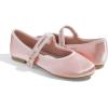 image:imageFEVERSOLE Womens Soft Cushion Extra Padded Comfort Round Toe Mary Jane Metal Buckle Fashion Ballet Flats Walking ShoesPink Satin Mary Jane