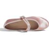 image:imageFEVERSOLE Womens Soft Cushion Extra Padded Comfort Round Toe Mary Jane Metal Buckle Fashion Ballet Flats Walking ShoesPink Satin Mary Jane