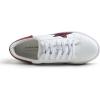 image:imageFEVERSOLE Womens Featured PU Leather Colorful Lace Up SneakerWhite Glitter Burgundy Star