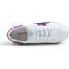 image:imageFEVERSOLE Womens Featured PU Leather Colorful Lace Up SneakerWhite Glitter Purple Star