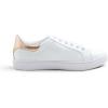 image:imageFEVERSOLE Womens Featured PU Leather Colorful Lace Up SneakerWhite Glitter Rose Gold Star