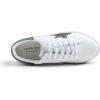 image:imageFEVERSOLE Womens Featured PU Leather Colorful Lace Up SneakerWhite Glitter Yellow Green Star