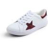 White Glitter Burgundy Star