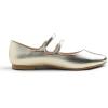 image:imageFEVERSOLE Womens Mary Jane Fashion Round Toe Double Straps Slip On FlatsMaryjane Two Straps Gold