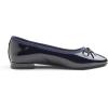image:imageFEVERSOLE Womens Round Toe Low Heel Bow Tie Dress Pump ShoesNavy Patent Vegan Leather