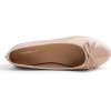 image:imageFEVERSOLE Womens Round Toe Low Heel Bow Tie Dress Pump ShoesPowder Nude Patent Vegan Leather