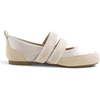 image:imageFEVERSOLE Womens Cushion Padded Mary Jane Sneakerina Double Straps Comfort Casual Soft Fabric Sporty BalletsBeige Fabric Mf Two Straps