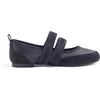 image:imageFEVERSOLE Womens Cushion Padded Mary Jane Sneakerina Double Straps Comfort Casual Soft Fabric Sporty BalletsBlack Fabric Mf Two Straps
