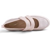 image:imageFEVERSOLE Womens Cushion Padded Mary Jane Sneakerina Double Straps Comfort Casual Soft Fabric Sporty BalletsPink Fabric Mf Two Straps