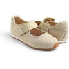 image:imageFEVERSOLE Womens Cushion Padded Sport Wide Toe Box Mary Jane Comfort Casual Soft Fabric Genuine Suede Ballet SneakerinaBeige Fabric Genuine Suede