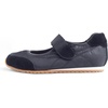 image:imageFEVERSOLE Womens Cushion Padded Sport Wide Toe Box Mary Jane Comfort Casual Soft Fabric Genuine Suede Ballet SneakerinaBlack Fabric Genuine Suede