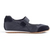 image:imageFEVERSOLE Womens Cushion Padded Sport Wide Toe Box Mary Jane Comfort Casual Soft Fabric Genuine Suede Ballet SneakerinaBlack Fabric Genuine Suede