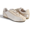 image:imageFEVERSOLE Womens Fashion Cushion Padded Ballet Flats Comfort Casual Soft Fabric Ballerina SneakerBeige Satinmf