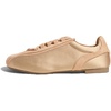 image:imageFEVERSOLE Womens Fashion Cushion Padded Ballet Flats Comfort Casual Soft Fabric Ballerina SneakerCamel Satinmf