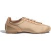 image:imageFEVERSOLE Womens Fashion Cushion Padded Ballet Flats Comfort Casual Soft Fabric Ballerina SneakerCamel Satinmf