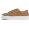 image:imageFEVERSOLE Womens Fashion Platform Vegan Leather Daily Casual Lace Up SneakerCamel Nubuck Vegan Leather Platform Laceup