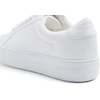 image:imageFEVERSOLE Womens Fashion Platform Vegan Leather Daily Casual Lace Up SneakerWhite Platform Laceup