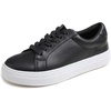 image:imageFEVERSOLE Womens Fashion Platform Vegan Leather Daily Casual Lace Up SneakerBlack Platform Laceup
