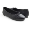 image:imageFEVERSOLE Womens Bow Tie Fashion Dress Slip On Shoes Cap Toe Ballet FlatBlack Vegen Leather Knit B Pattern