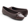 image:imageFEVERSOLE Womens Bow Tie Fashion Dress Slip On Shoes Cap Toe Ballet FlatBrown Vegen Leather Knit S Pattern