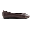 image:imageFEVERSOLE Womens Bow Tie Fashion Dress Slip On Shoes Cap Toe Ballet FlatBrown Vegen Leather Knit S Pattern