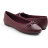 image:imageFEVERSOLE Womens Bow Tie Fashion Dress Slip On Shoes Cap Toe Ballet FlatBurgundy Vegen Leather Knit S Pattern