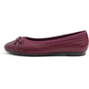 image:imageFEVERSOLE Womens Bow Tie Fashion Dress Slip On Shoes Cap Toe Ballet FlatBurgundy Vegen Leather Knit S Pattern