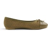 image:imageFEVERSOLE Womens Bow Tie Fashion Dress Slip On Shoes Cap Toe Ballet FlatOlive Vegen Leather Knit B Pattern