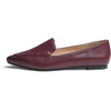 image:imageFEVERSOLE Womens Loafer Flat Pointed Fashion Slip On Comfort Driving Office ShoesGrain Pu Burgundy