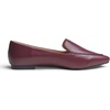 image:imageFEVERSOLE Womens Loafer Flat Pointed Fashion Slip On Comfort Driving Office ShoesGrain Pu Burgundy