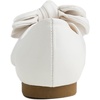 image:imageFeversole Womens Round Toe Cute Bow Trim Ballet FlatsWhite Vegan Leather Twist Bow