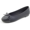 image:imageFEVERSOLE Womens Bow Tie Fashion Dress Slip On Shoes Cap Toe Ballet FlatBlack Vegen Leather Knit B Pattern