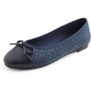 Navy Vegen Leather Knit B Pattern