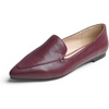 image:imageFEVERSOLE Womens Loafer Flat Pointed Fashion Slip On Comfort Driving Office ShoesGrain Pu Burgundy