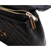 image:imageFEVERSOLE Crossbody Bag Vegan Leather Women Retro Small Saddle Satchel Shoulder Bag Tote With Long Adjustable StrapLarge Black Quilted Vegan Leather With Metal Chain
