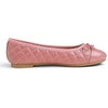 image:imageFEVERSOLE Womens Bow Tie Fashion Dress Slip On Shoes Round Toe Ballet FlatMocha Rose Quilted Patent Toe Cap