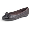Chocolate Quilted Patent Toe Cap