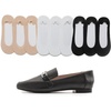 image:imageFEVERSOLE Womens Fashion Trim Deco Loafer Black Plian Size 9 M US Bound with No Show Socks Women Low Cut Silky Thin Socks 3 Colors 9 Pairs