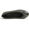 image:imageFEVERSOLE Womens Bow Tie Fashion Dress Slip On Shoes Round Toe Ballet FlatOlive Quilted Patent Toe Cap
