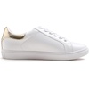 image:imageFEVERSOLE Womens Featured PU Leather Colorful Lace Up SneakerWhite Glitter Metallic Star