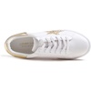 image:imageFEVERSOLE Womens Featured PU Leather Colorful Lace Up SneakerWhite Glitter Metallic Star