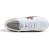 image:imageFEVERSOLE Womens Featured PU Leather Colorful Lace Up SneakerWhite Glitter Rose Metallic Star