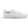 image:imageFEVERSOLE Womens Featured PU Leather Colorful Lace Up SneakerWhite Glitter Rose Metallic Star