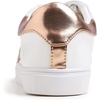 image:imageFEVERSOLE Womens Featured PU Leather Colorful Lace Up SneakerWhite Rose Metallic Star